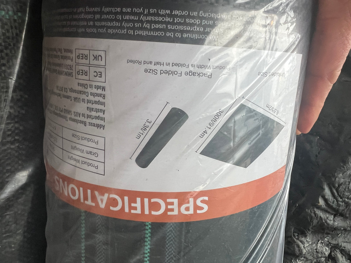 Vevor polypropylene woven weed fabric - š²