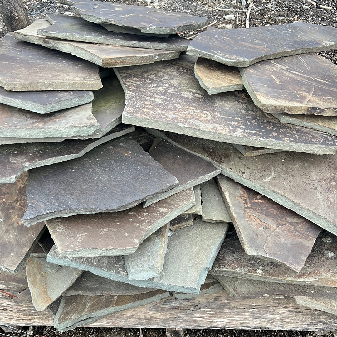 Thin brown/grey veneer