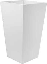 White Square Flowerpot - 🌲