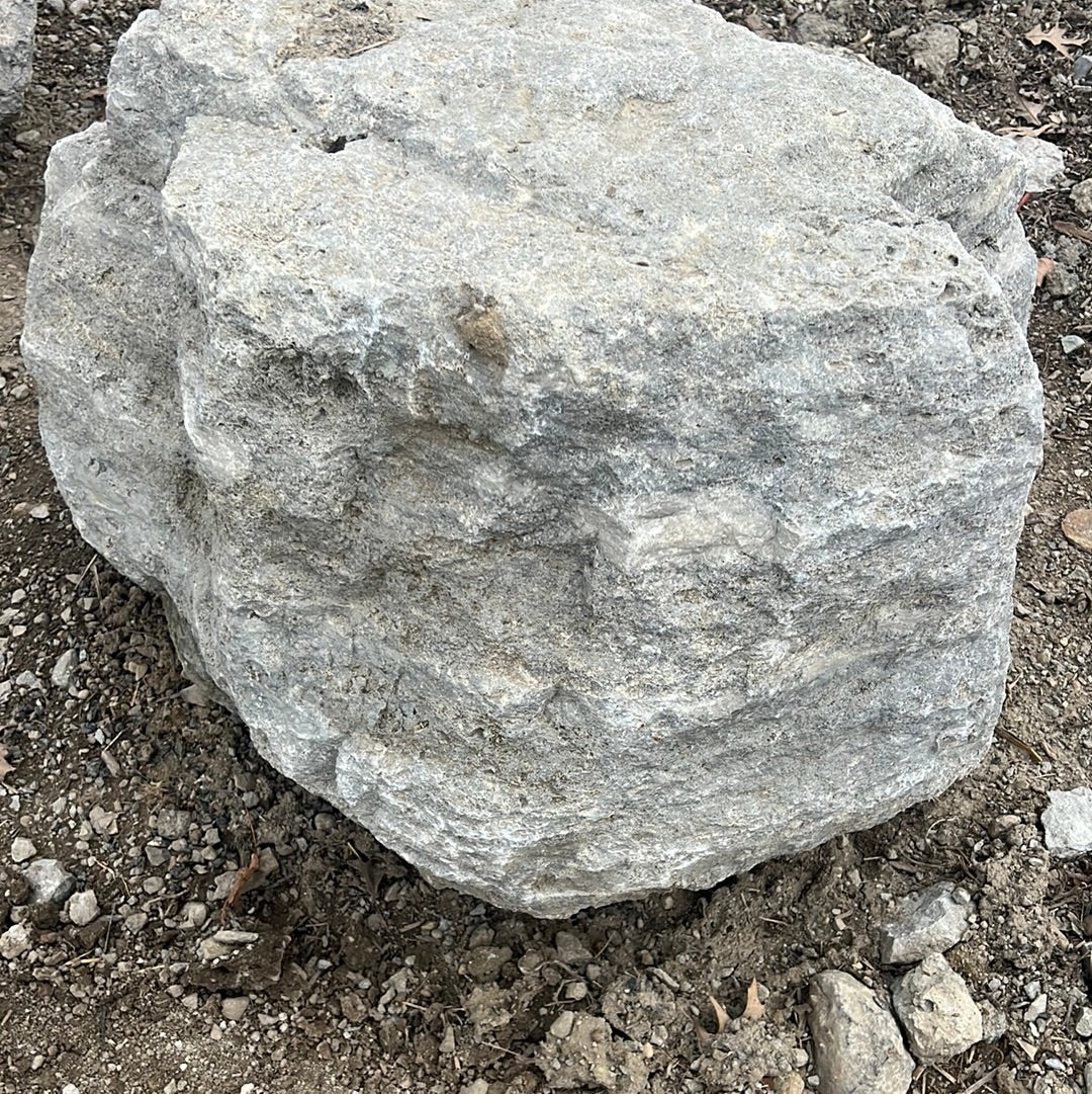 Grey limestone boulders