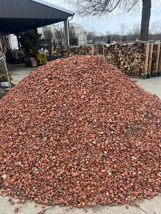 Red crushed brick stone 1-1.5”